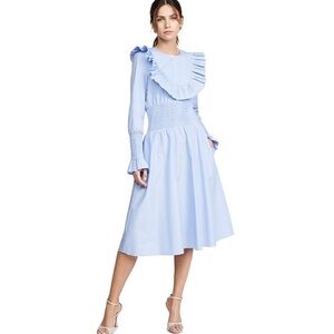 Tory Burch Smocked Cotton Dress